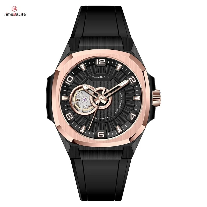 Skeleton Dial Automatic Men's Sports Watch With Japan Seiko NH70