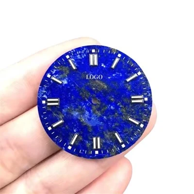 Pielāgota dabiskā lapis lazuli pulksteņa skalas