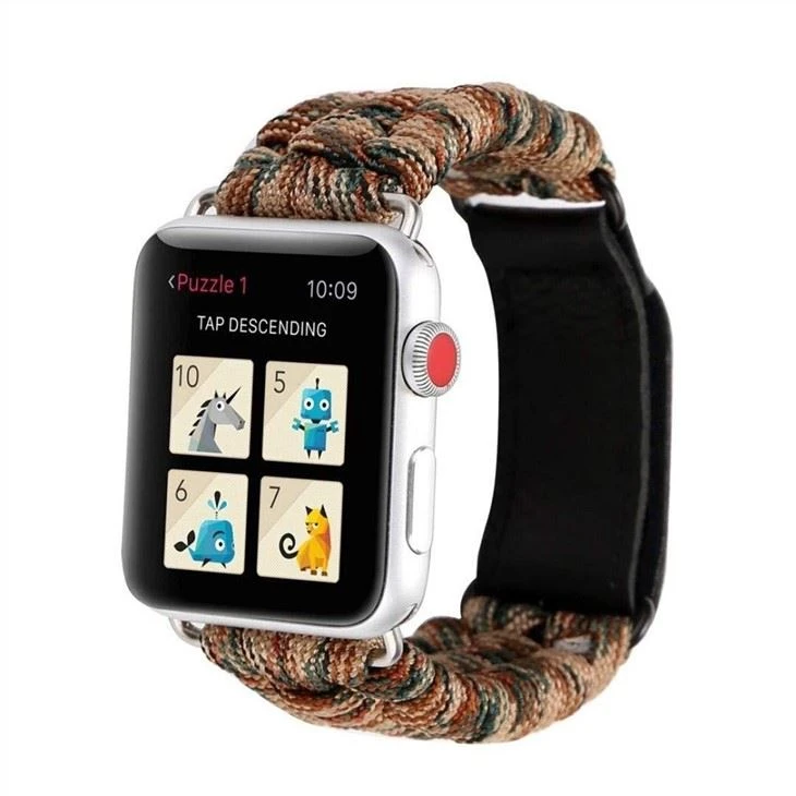 Suitable For Apple Iwatch6 5 4 Velcro Strap Seven Core Umbrella Rope IWatch Outdoor Emergency Strap