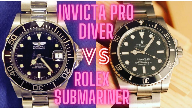 Invicta Pro nirējs pret Rolex zemūdeni